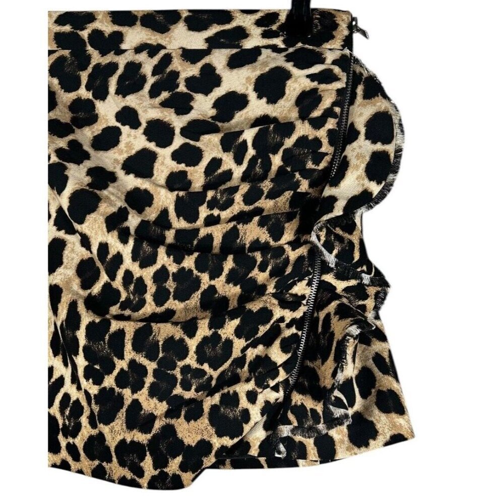 Zara Basic Collection Leopard Print Mini Skirt, B… - image 2